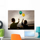 Two Children With Balloons Wall Mural