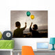 Two Children With Balloons Wall Mural