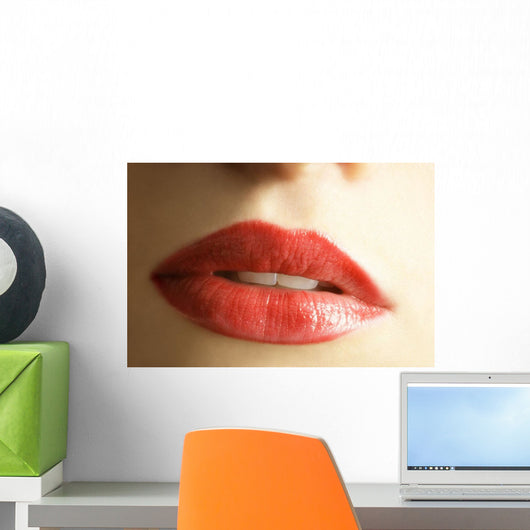 Close Up Of Woman's Mouth Wall Mural