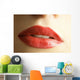 Close Up Of Woman's Mouth Wall Mural