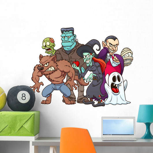 list of classic halloween monsters Classic Halloween Monsters Wall Decal