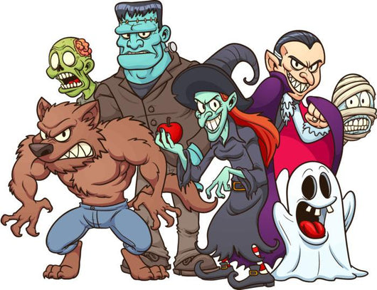 different halloween monsters Classic Halloween Monsters Wall Decal