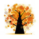 Maple Tree Autumn Leaf Fall Wall Decal