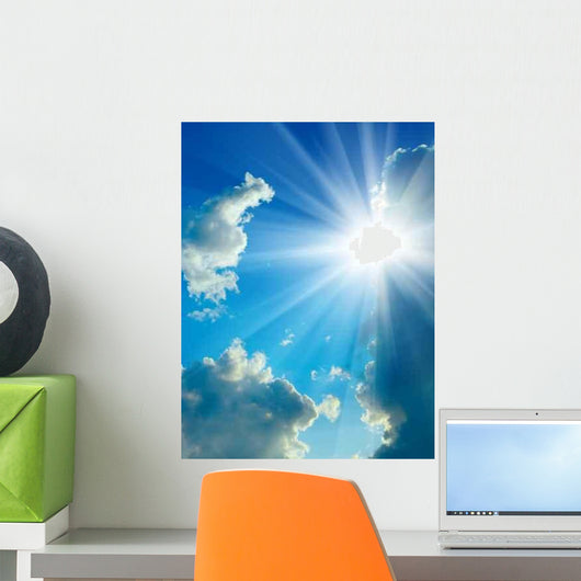 Clouds and Sun Wall Decal Design 2