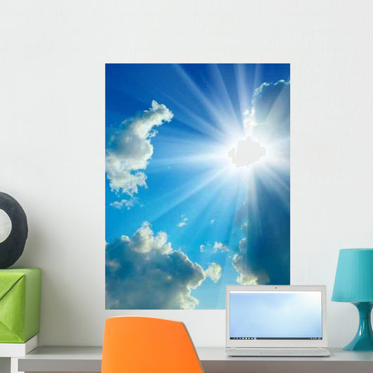Clouds and Sun Wall Decal Design 2