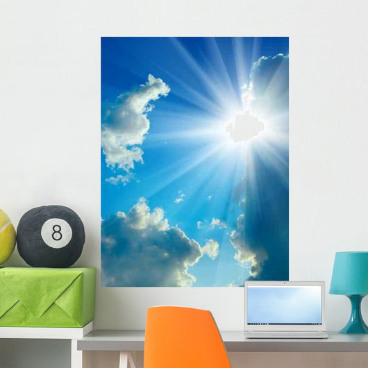 Clouds and Sun Wall Decal Design 2