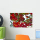 Leaves In Snow Wall Mural