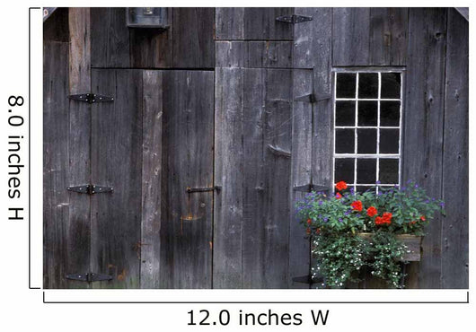 Wooden Building And Window Box Wall Mural