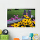 Pink And Yellow Flowers Wall Mural