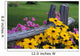 Pink And Yellow Flowers Wall Mural