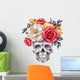 Halloween Floral Skull Wall Decal