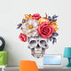 Halloween Floral Skull Wall Decal