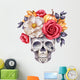 Halloween Floral Skull Wall Decal