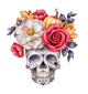 Halloween Floral Skull Wall Decal