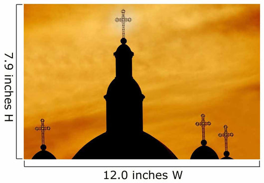Crosses On Steeples Wall Mural
