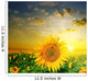 Yellow Sunflowers on a Background Beautiful Sunset Wall Mural