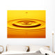 Split Second Drop Of Gold Liquid Wall Mural