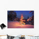 Christmas Tree At Night Wall Mural