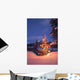 Christmas Tree Outdoors At Night Wall Mural