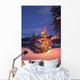 Christmas Tree Outdoors At Night Wall Mural