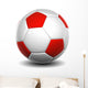 3D White and Red Wall Decal