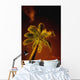 Tropical Palm Tree At Night Wall Mural