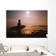 Surfer At The End Of The Day On The Beach Wall Mural