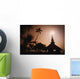 Tropical Church In Silhouette Wall Mural