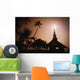 Tropical Church In Silhouette Wall Mural