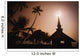 Tropical Church In Silhouette Wall Mural