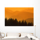 Trees Silhouetted Against Hills, British Columbia, Canada Wall Mural