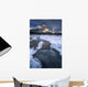 Freezing Mountainous River, Banff, Alberta, Canada Wall Mural