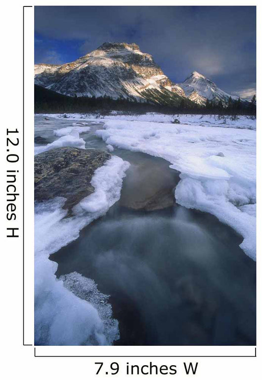 Freezing Mountainous River, Banff, Alberta, Canada Wall Mural