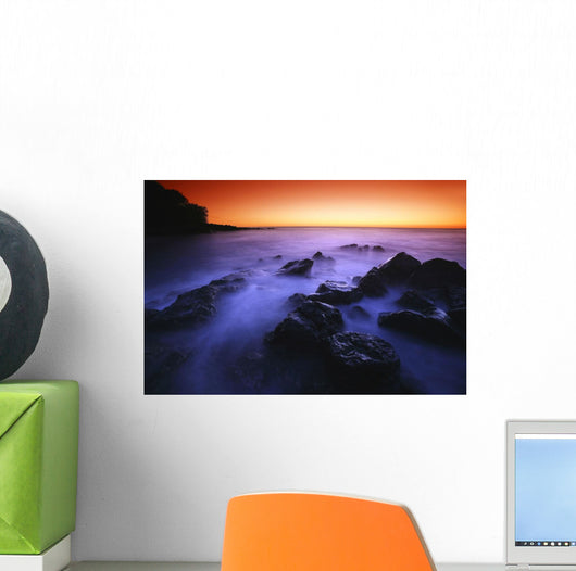 Sunset Over Water, Hawaii, Usa Wall Mural