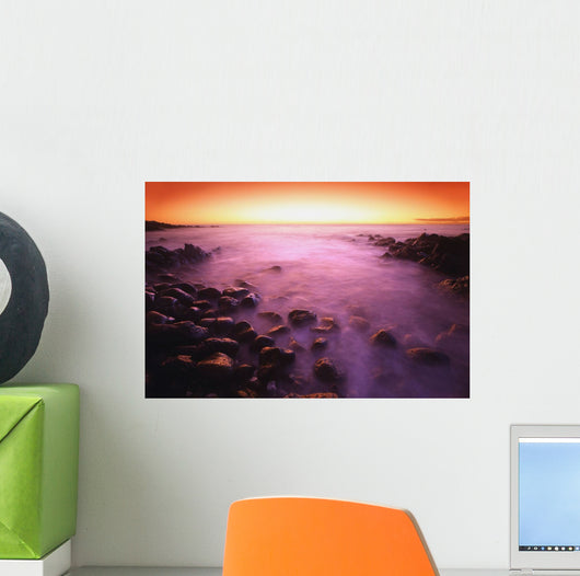 Sunset Over Water, Hawaii, Usa Wall Mural