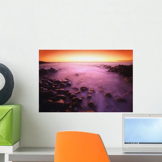 Sunset Over Water, Hawaii, Usa Wall Mural