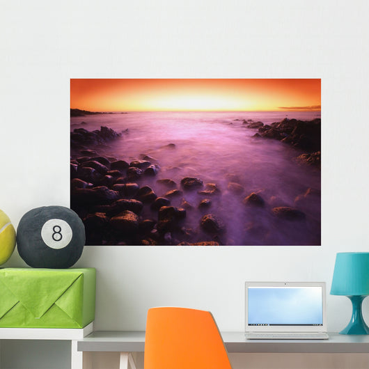 Sunset Over Water, Hawaii, Usa Wall Mural