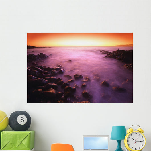 Sunset Over Water, Hawaii, Usa Wall Mural