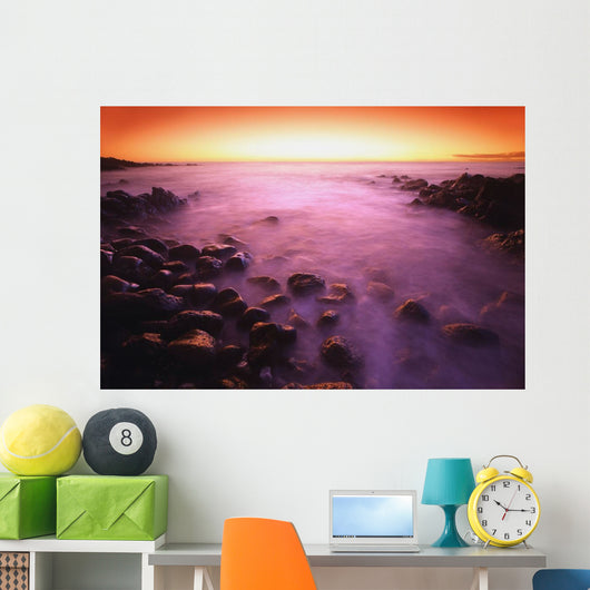 Sunset Over Water, Hawaii, Usa Wall Mural