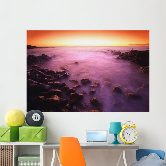 Sunset Over Water, Hawaii, Usa Wall Mural