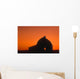 Silhouetted Building Wall Mural