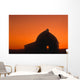 Silhouetted Building Wall Mural
