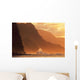 Incoming Tide Against The Mountains, Hawaii, Usa Wall Mural
