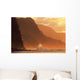 Incoming Tide Against The Mountains, Hawaii, Usa Wall Mural