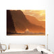 Incoming Tide Against The Mountains, Hawaii, Usa Wall Mural