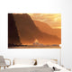 Incoming Tide Against The Mountains, Hawaii, Usa Wall Mural