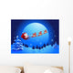 Christmas Night and Santa Claus Wall Mural