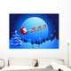 Christmas Night and Santa Claus Wall Mural