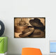 Selection Of Old-Fashioned Hats In Sepia Tones Wall Mural