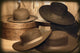 Selection Of Old-Fashioned Hats In Sepia Tones Wall Mural